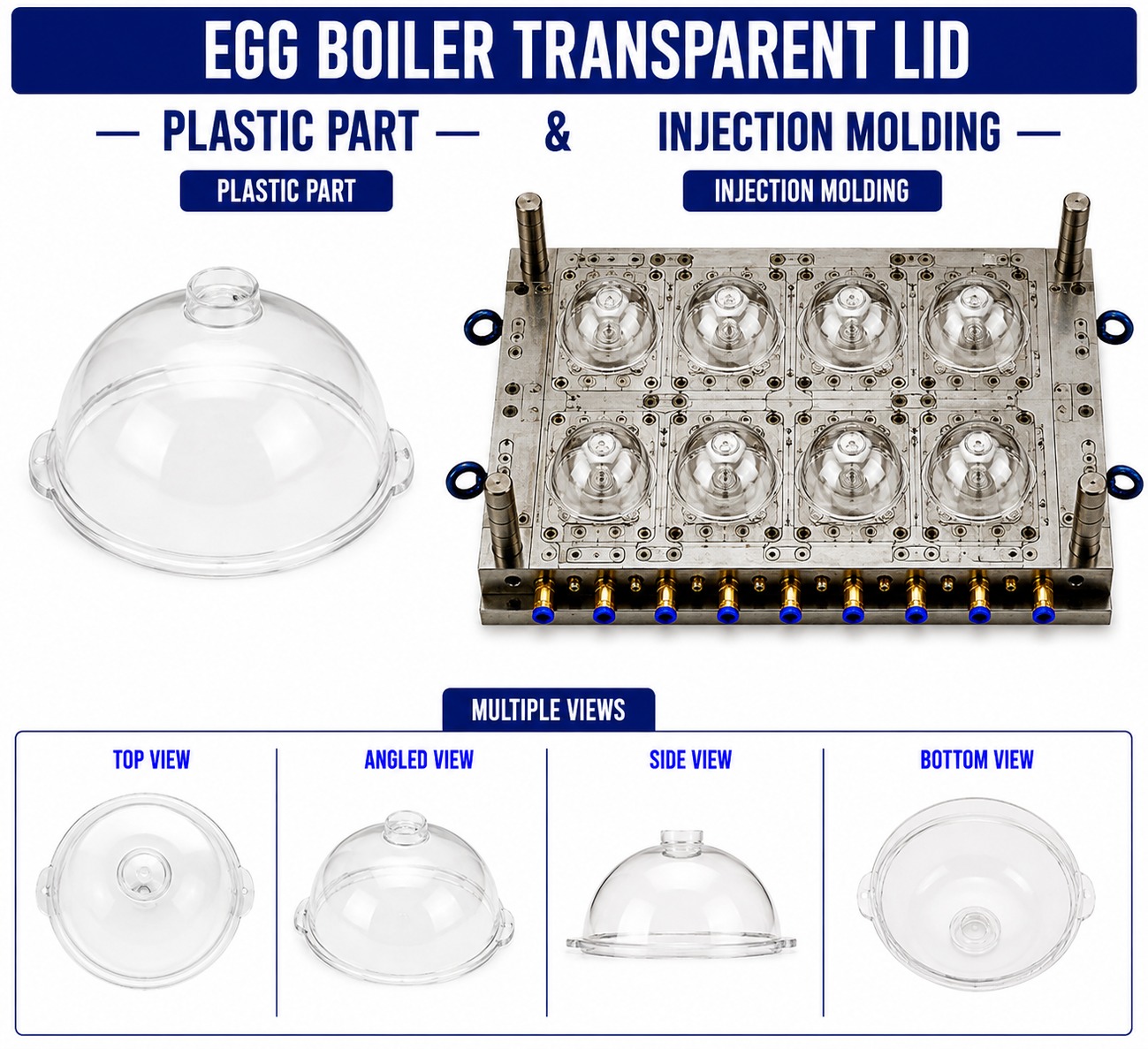 Egg Boiler Plastic Transparent Lid Mould and Moulding Service